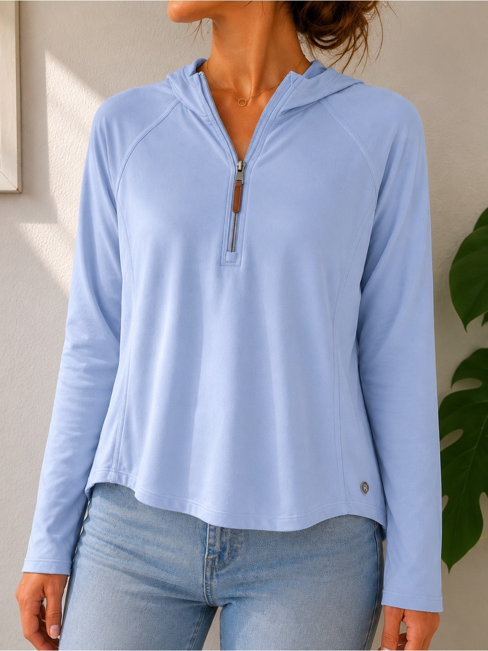 Avalanche Sky Blue Half-Zip pullover
